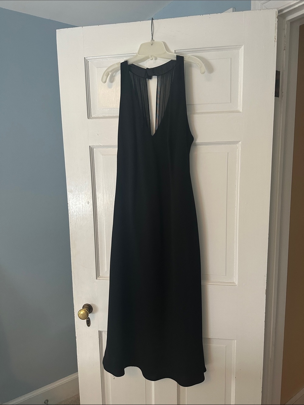 Jones New York Black Sleeveless V-Neck Maxi Dress